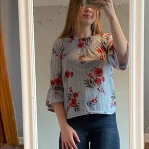 Off the shoulder floral t shirt, new york laundry!
